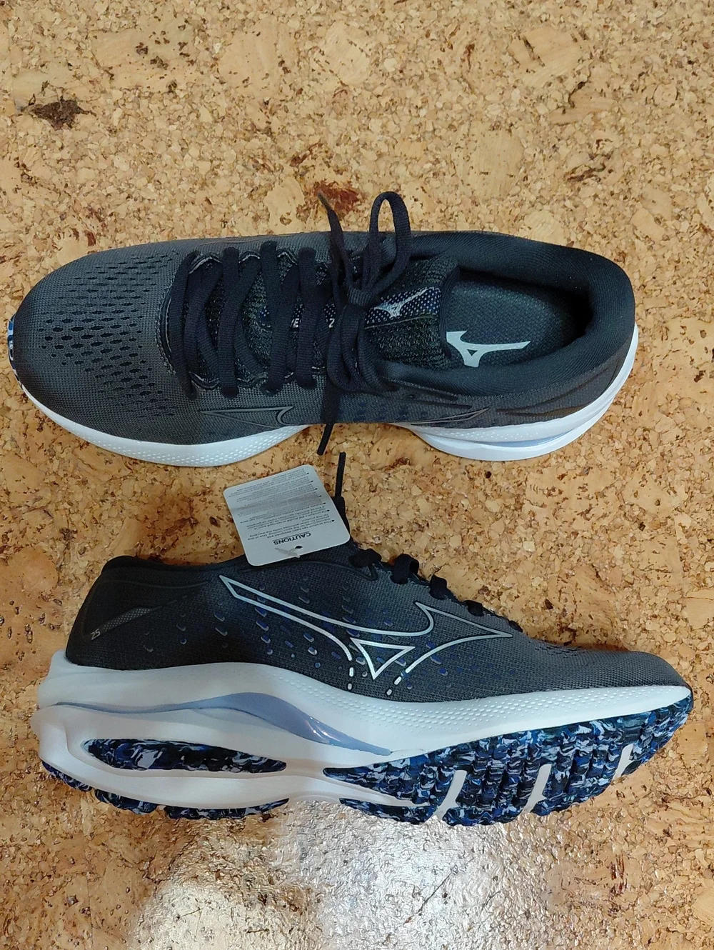 Mizuno Women's Grey/Purple Wave Rider 25 Running Shoes Size 8.5 NWOB